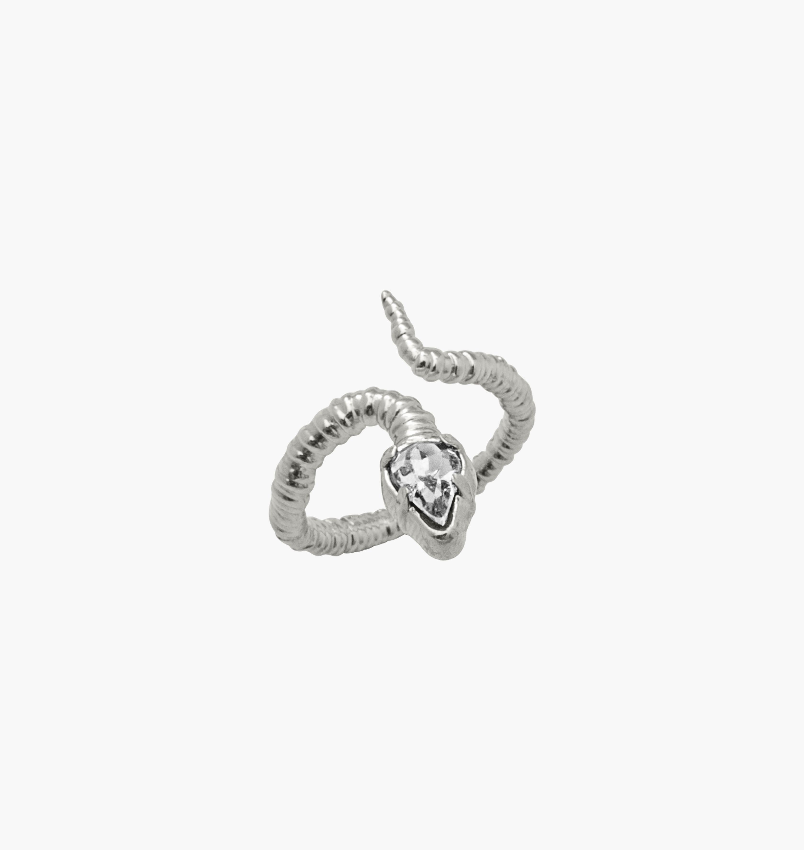 Ring SNAKY Palladium Crystal - Moutton colleT Jewellery