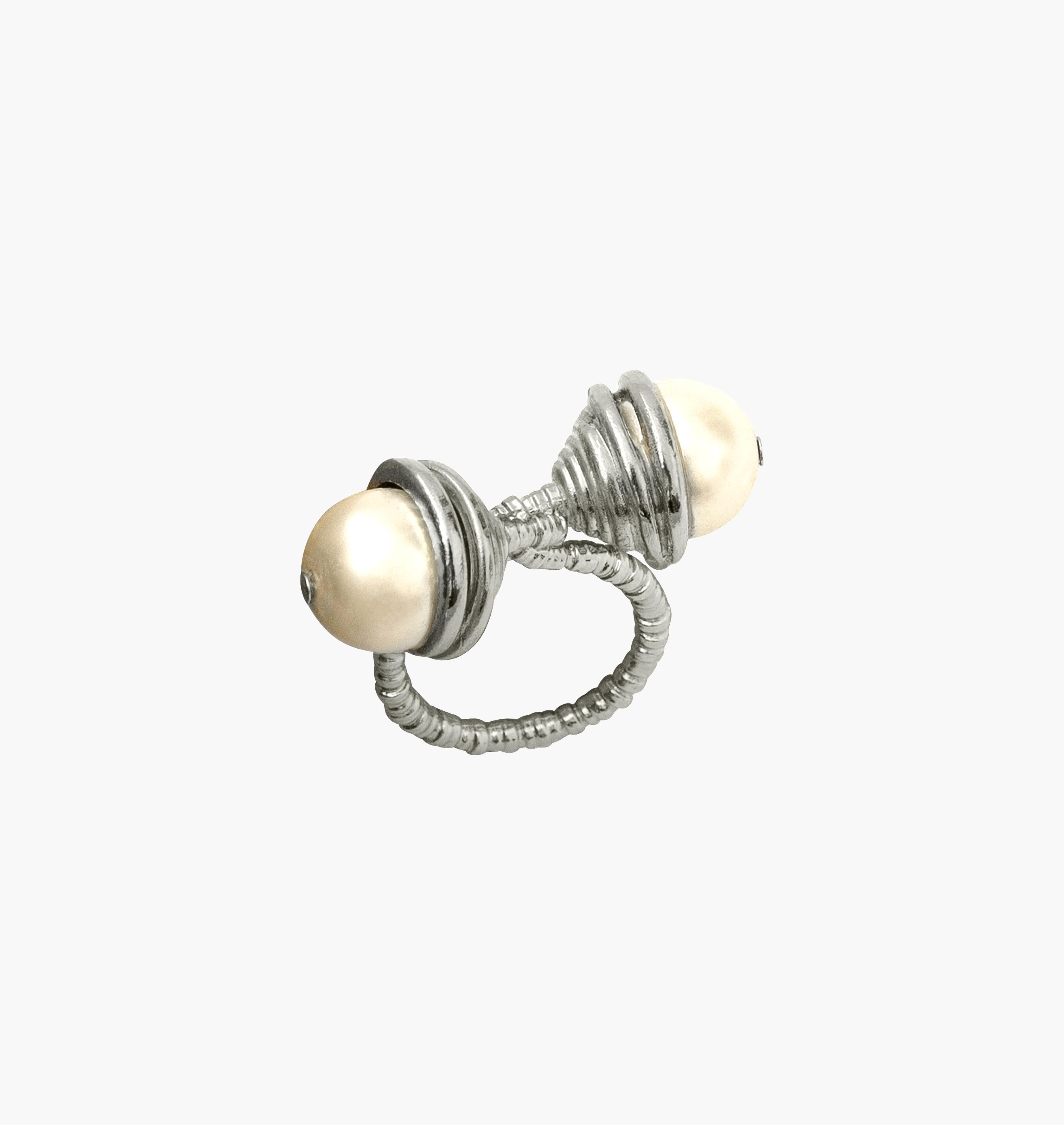 Ring LILLY Big Pearl Palladium
