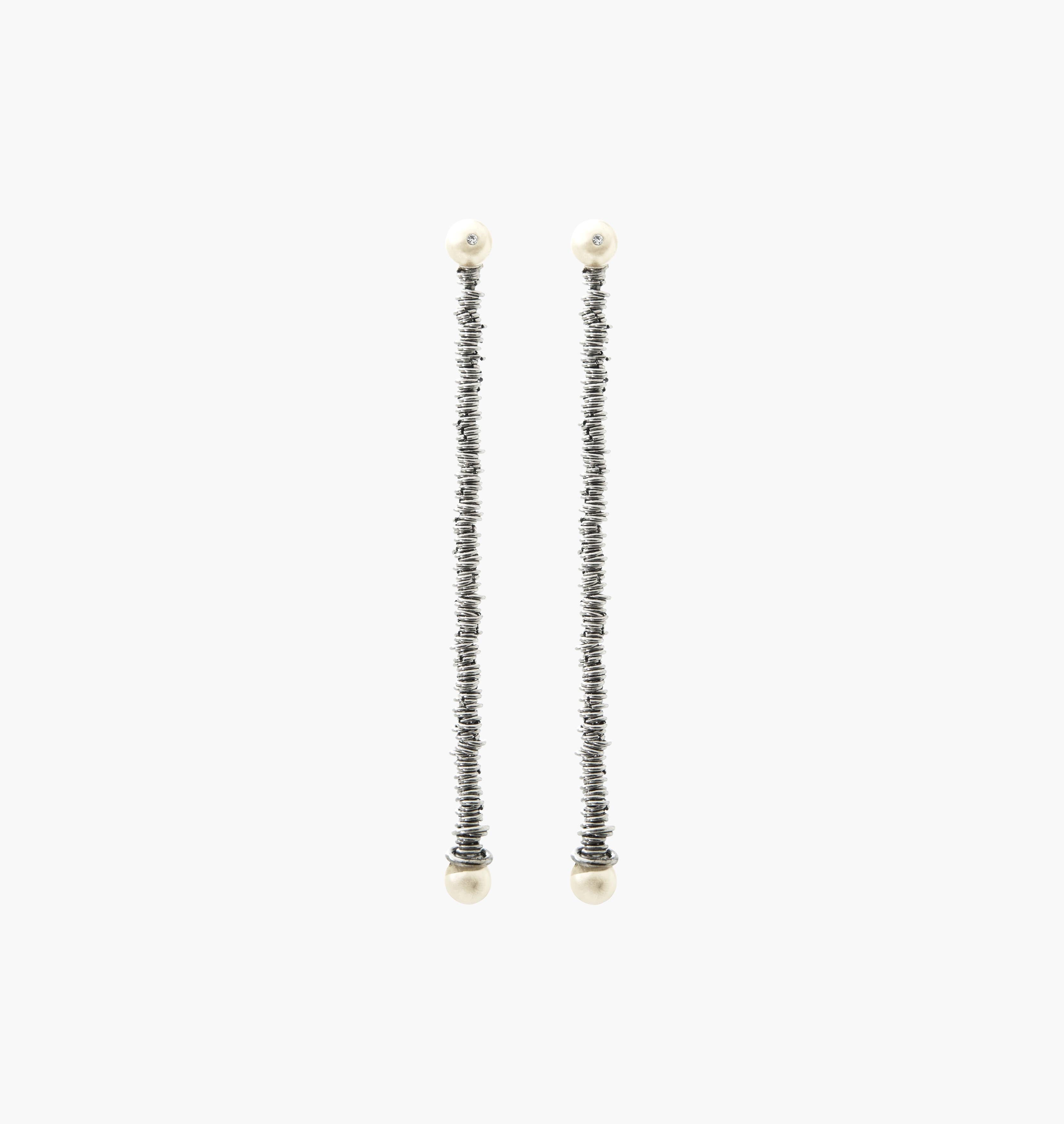 Earrings LILLY Long Palladium Nacre