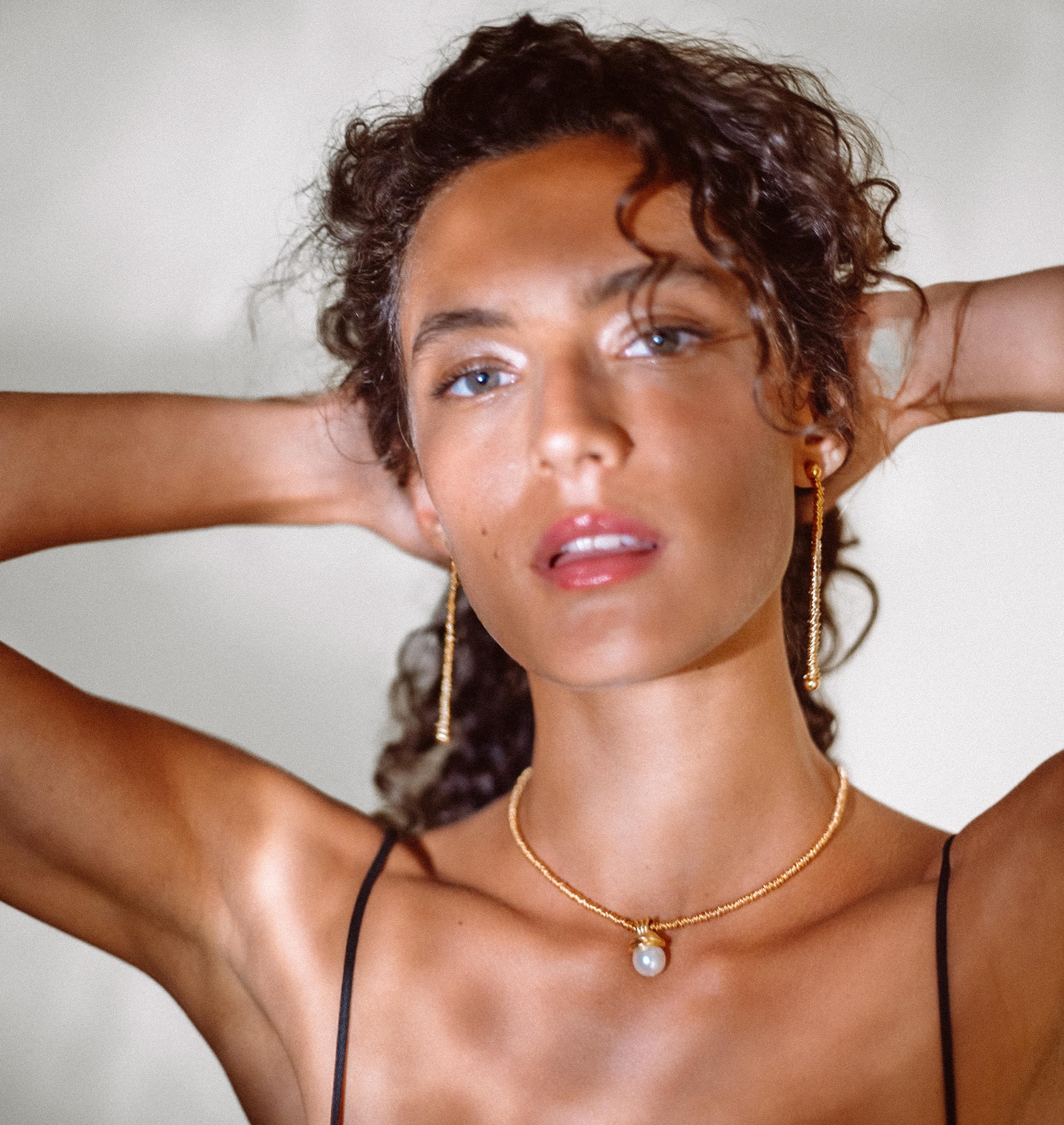 Earrings LILLY Long Palladium