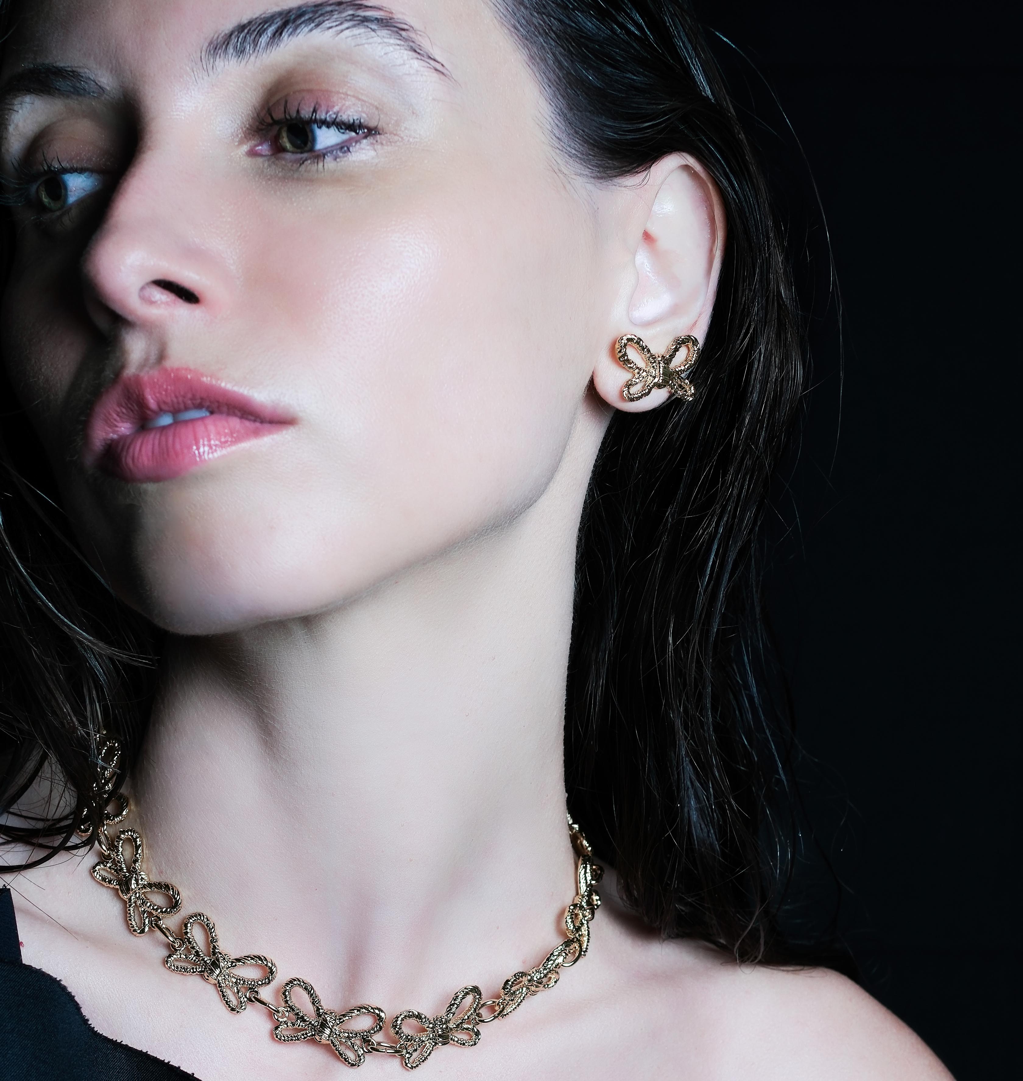 Earrings SMALL BOW TWYST Gold