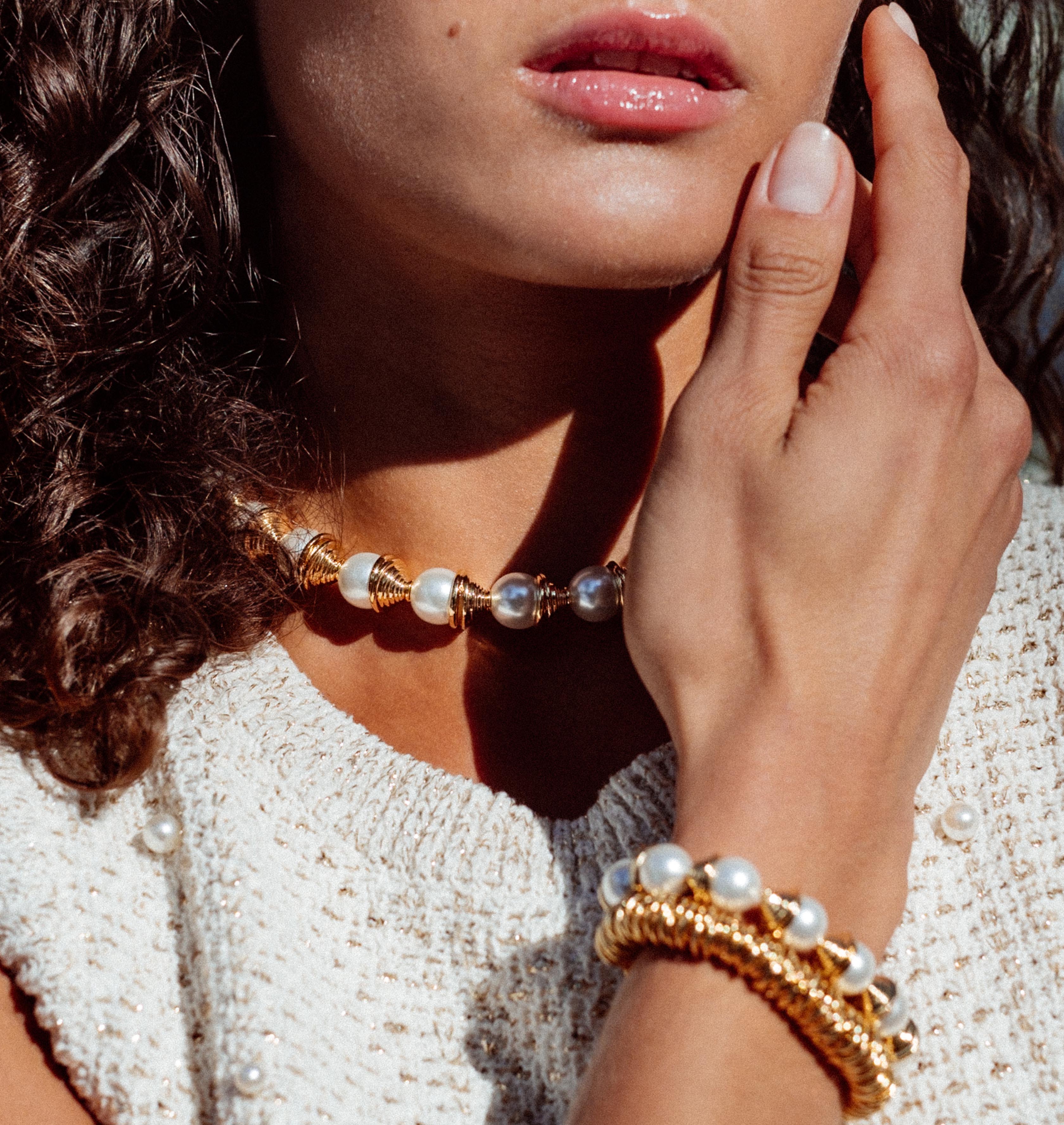 Bracelet LILLY Big Pearl Palladium