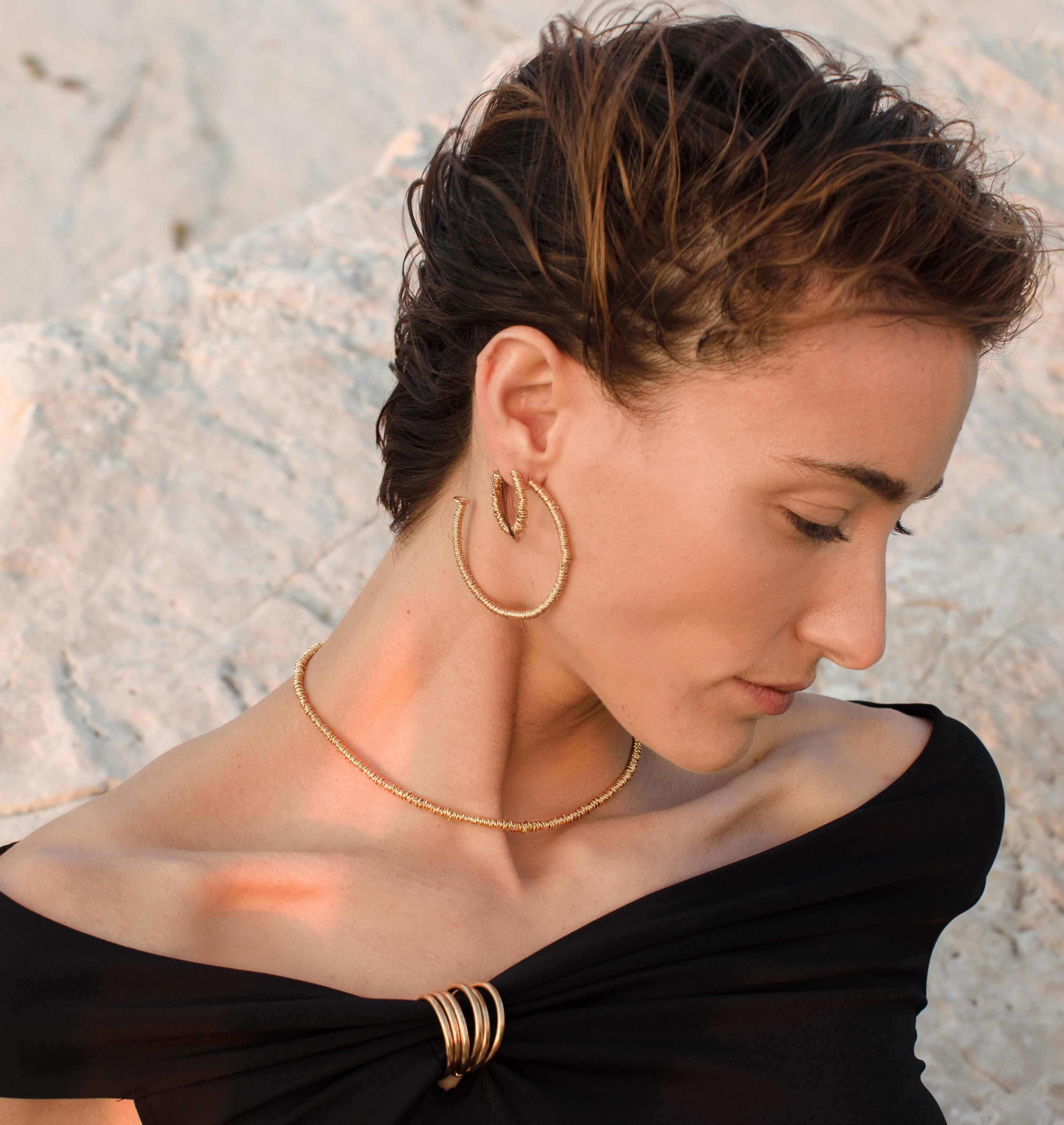 Earrings LILLY M Gold - Moutton colleT Jewellery