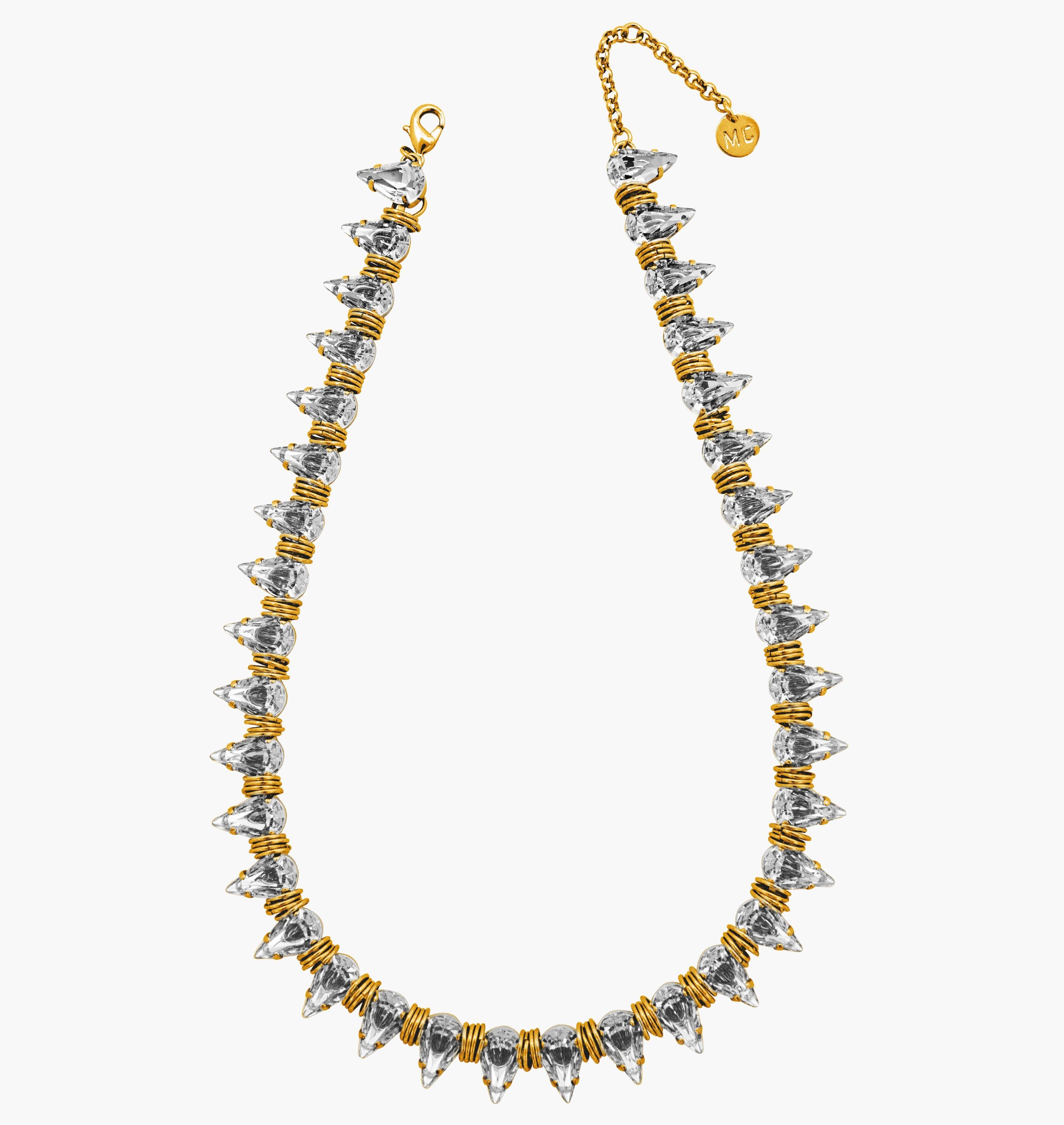 Necklace HAILEY Gold Crystal - Moutton colleT Jewellery