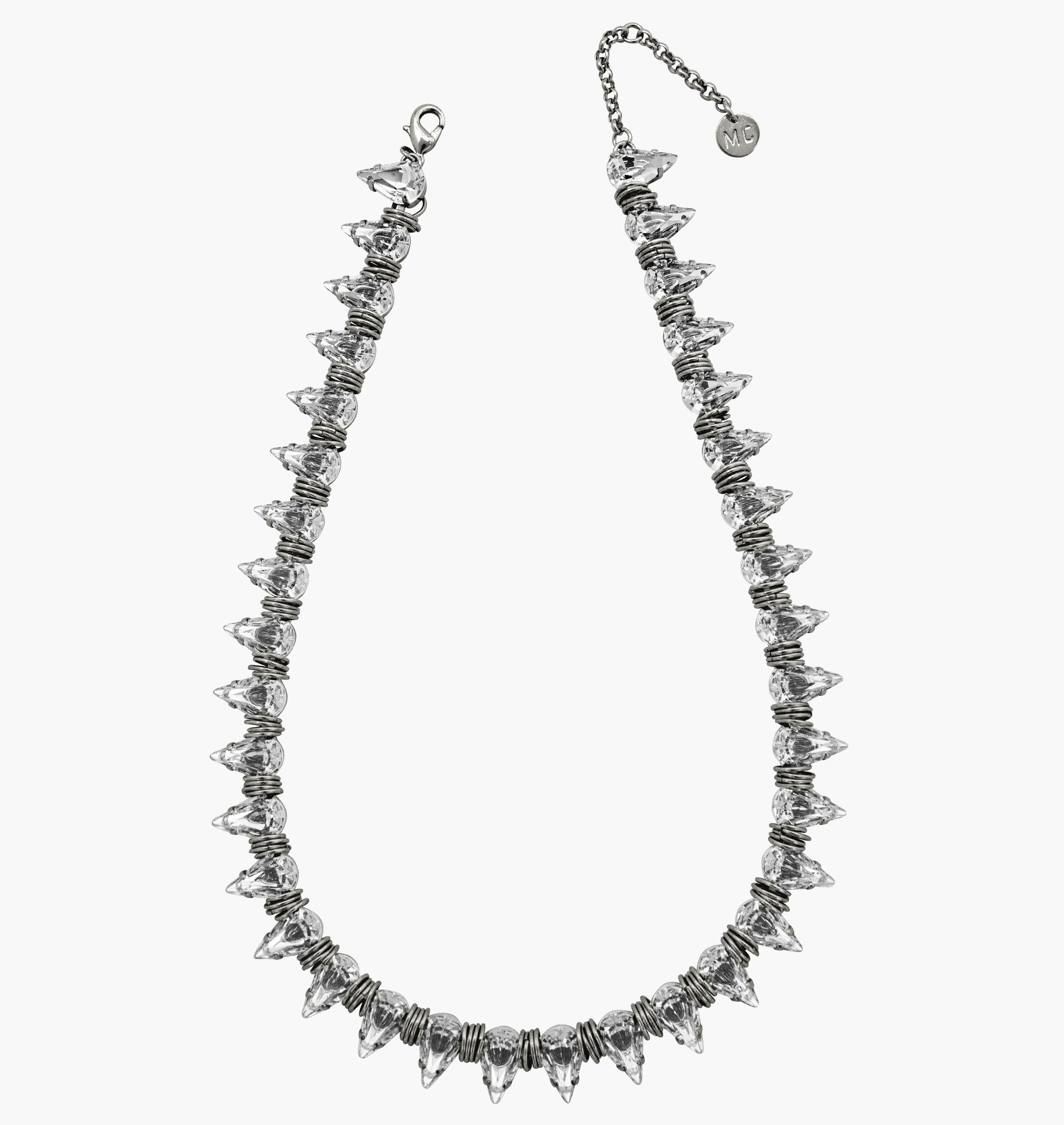 Necklace HAILEY Palladium Crystal - Moutton colleT Jewellery