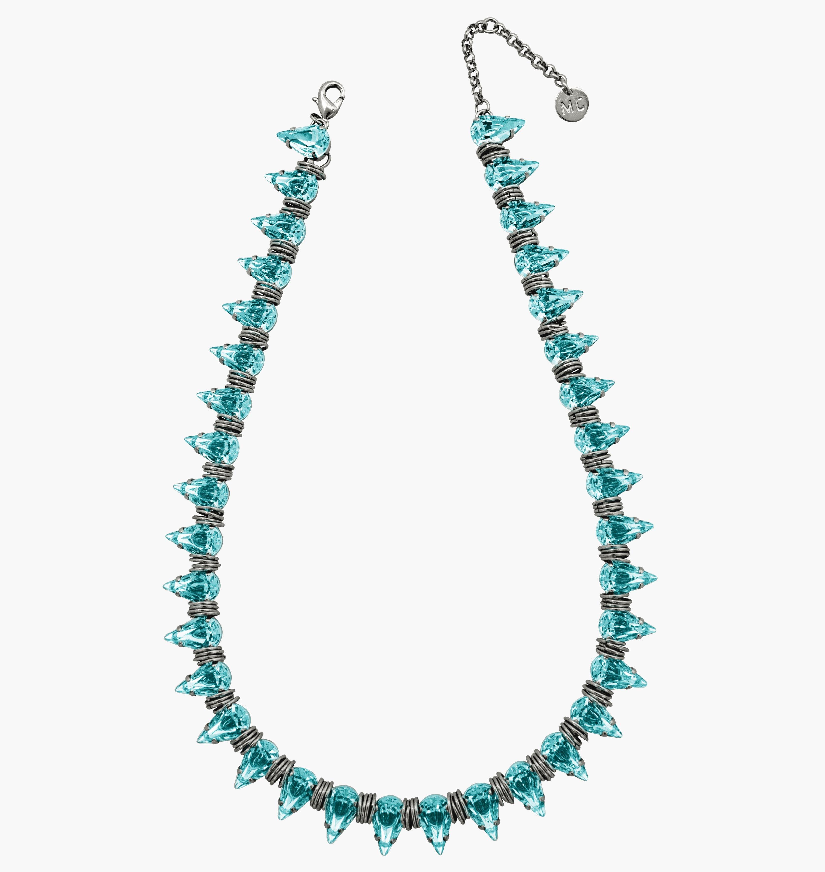 Necklace HAILEY Palladium Pacific Crystal - Moutton colleT Jewellery
