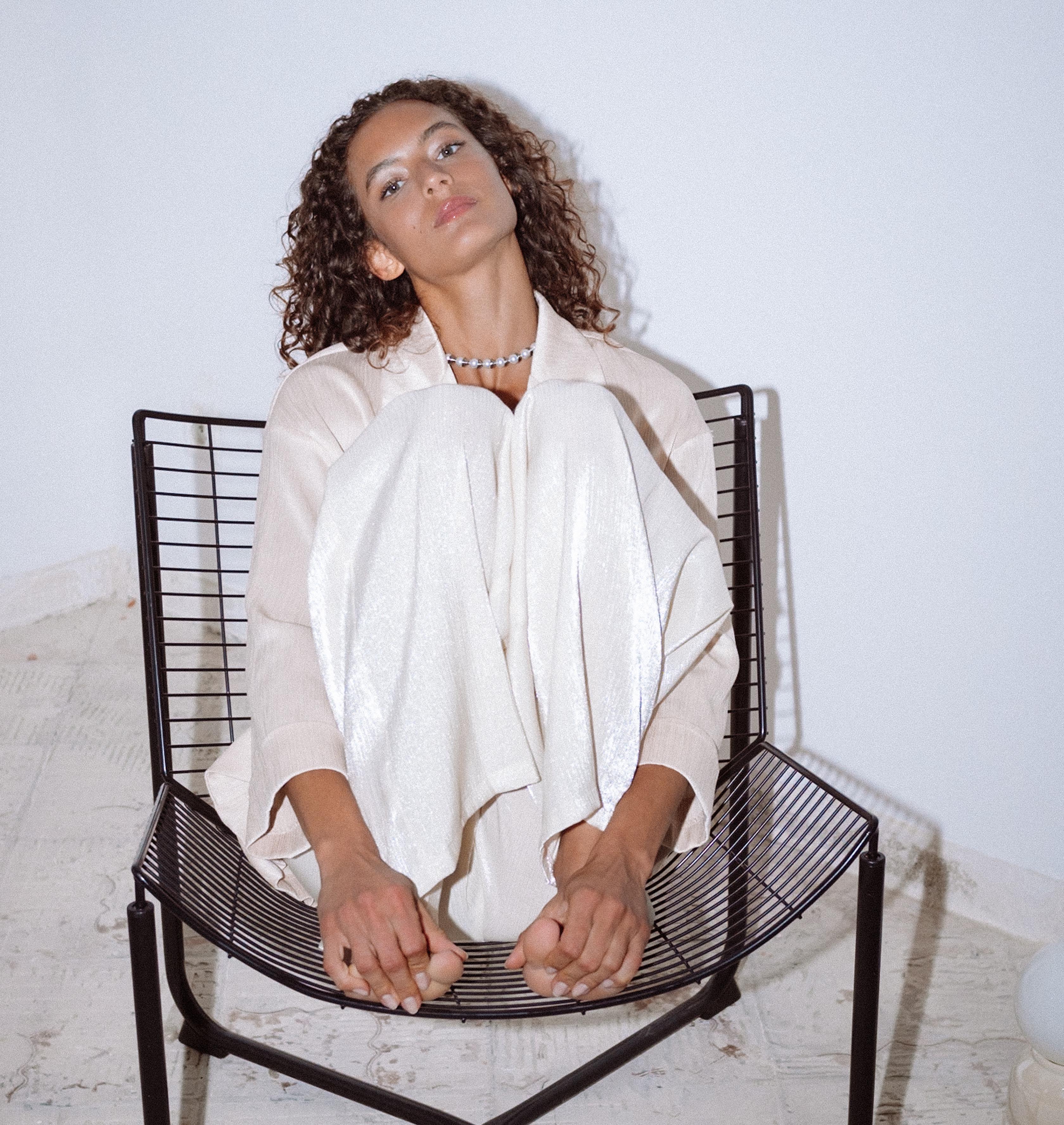 Necklace LILLY Small Pearl Palladium