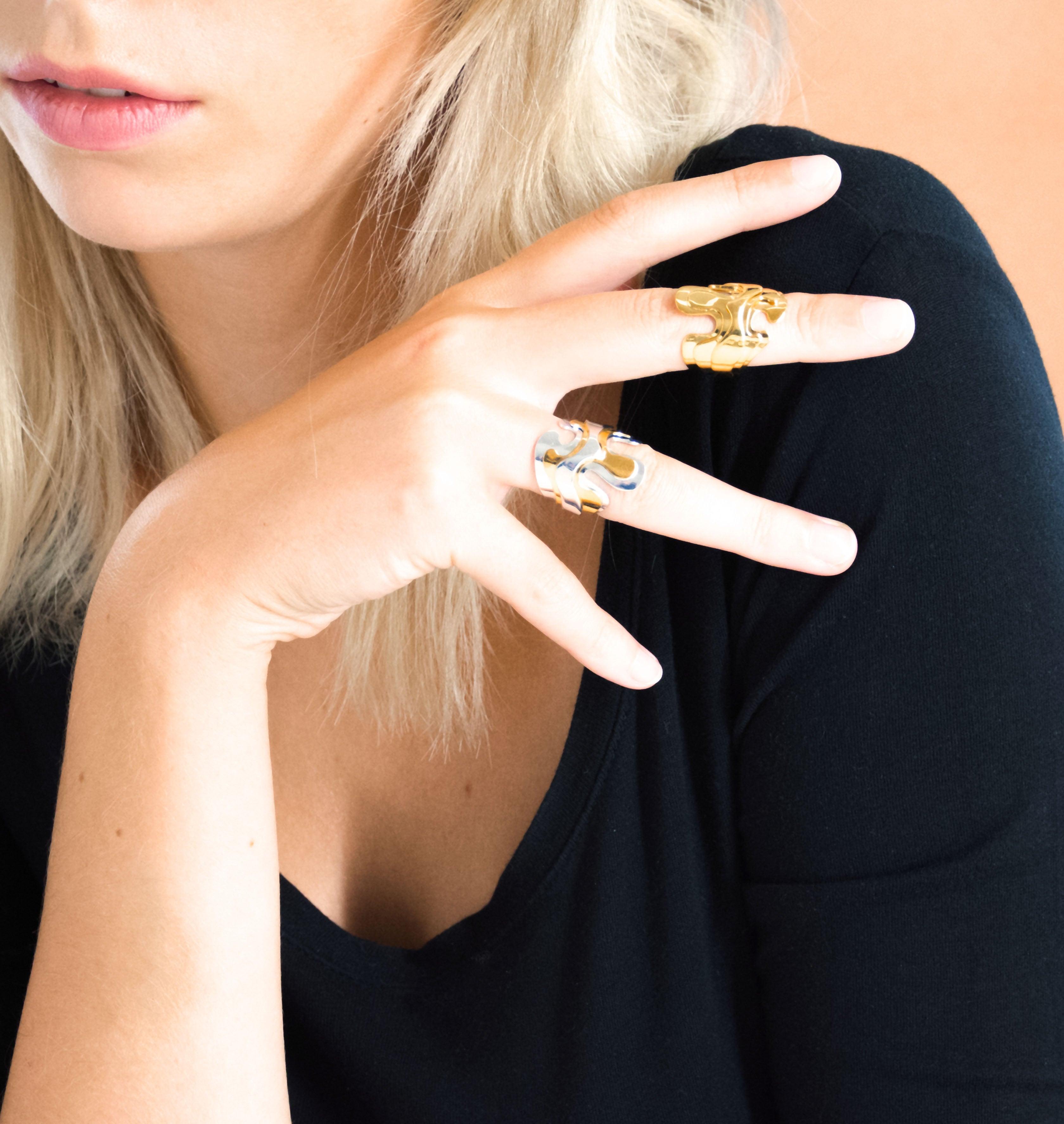 Ring FLUIDE Gold and Silver - shop.mouttoncollet.com