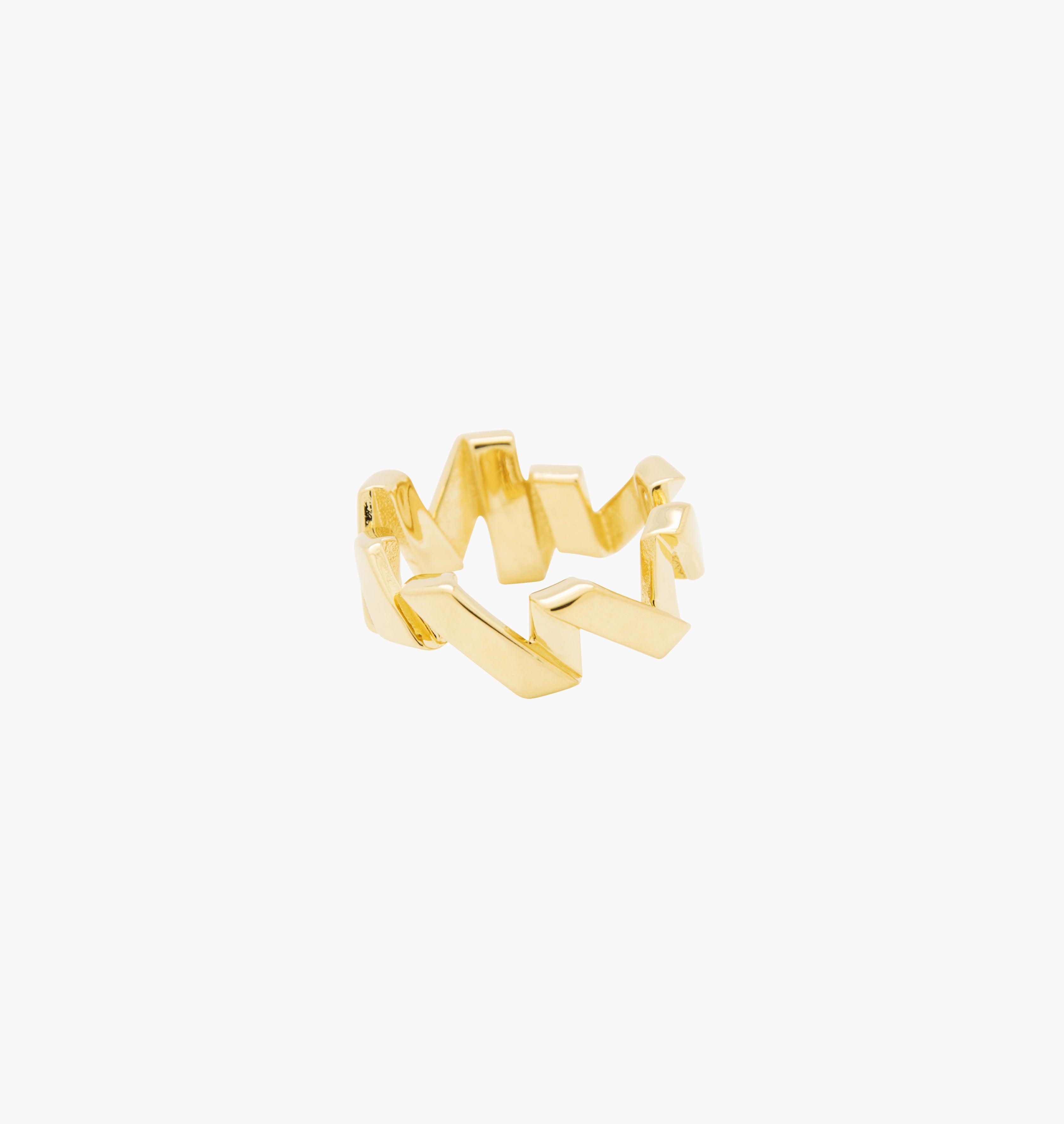 Moutton colleT Notre bague VIBES est réalisée en bronze dorée à l'or fin. Elegante et minimale, elle perfectionnera votre style avec une touche de modernité et fun, pour un look sophistiqué.bijoux doré or, bijoux créateurs fabriqué made in Belgium , bague originale, bague or doré