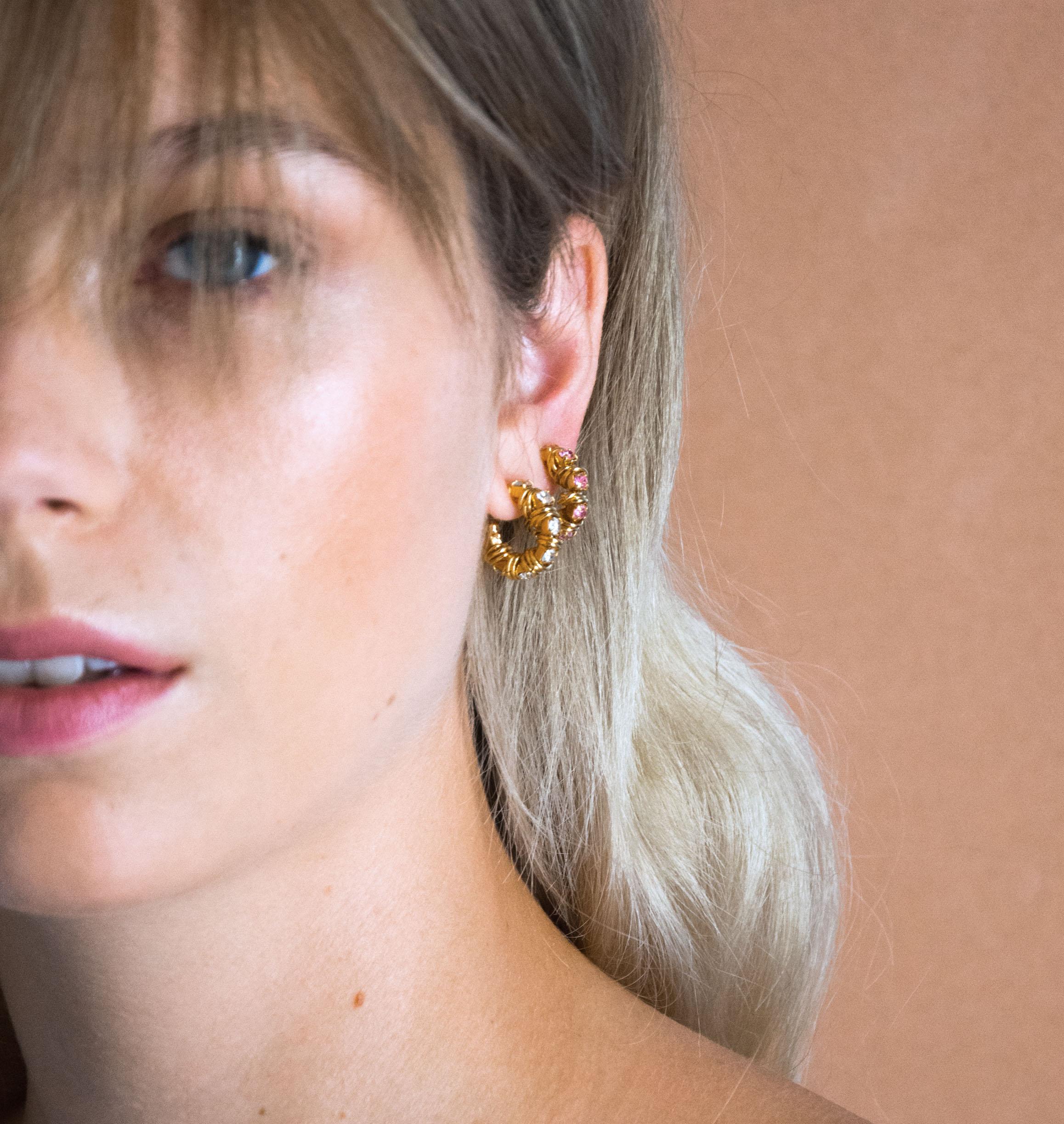 Earrings LUCIOLE Crystal - shop.mouttoncollet.com, Moutton colleT, Nos boucles d'oreilles LUCIOLE sont réalisées en bronze dorées à l'or fin, serties de cristaux scintillants coloris diamant et de petits anneaux. Elles seront assez discrètes pour être associées à vos tenues du quotidien, bijoux de createurs, bijou createur, bijoux fantaisie, bijoux luxe, fabriqué en france, fabriqué en belgique, bijoux mariage, bridal collection bijou,