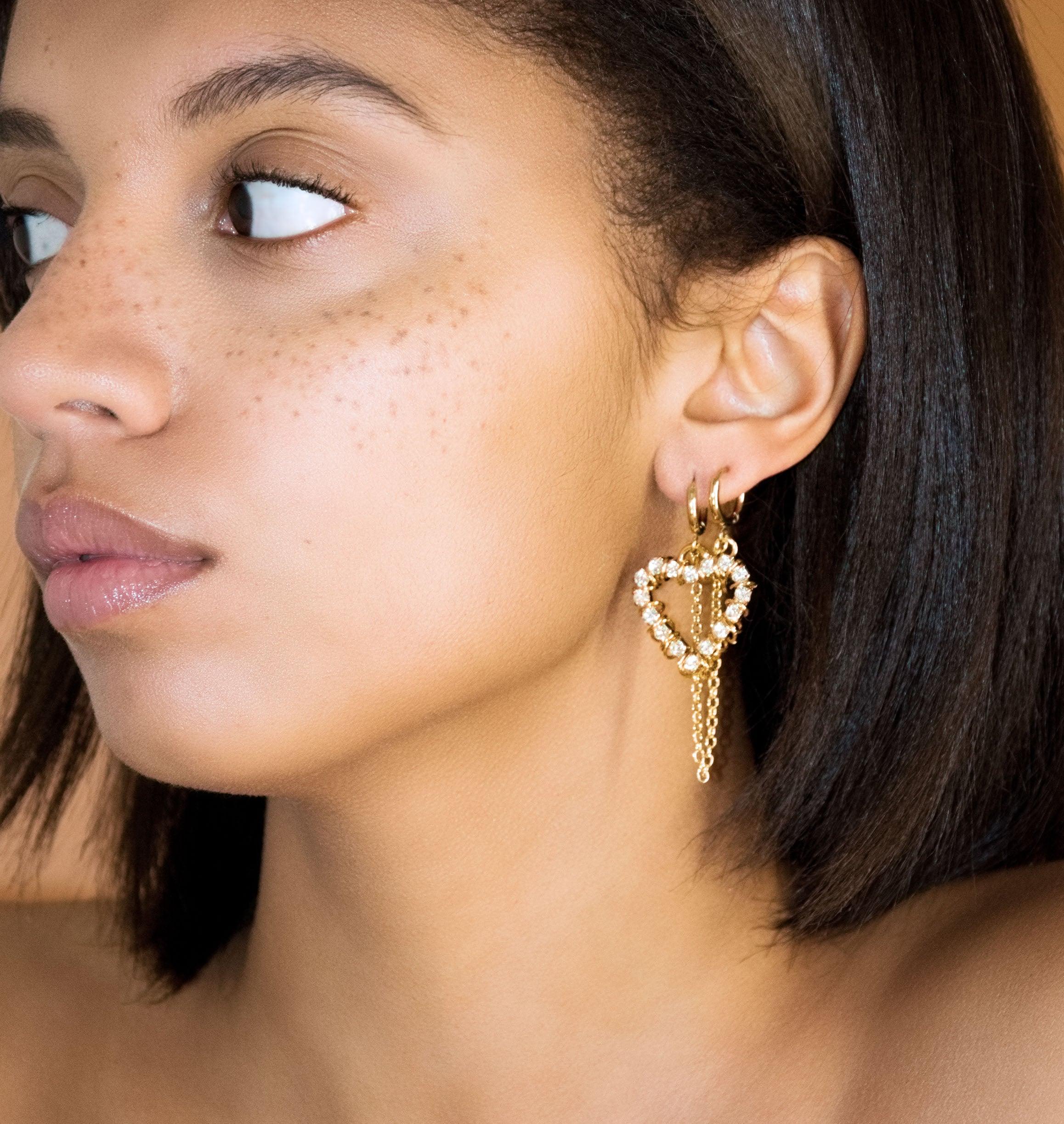 Earring KISS Crystal - Moutton colleT Jewellery
