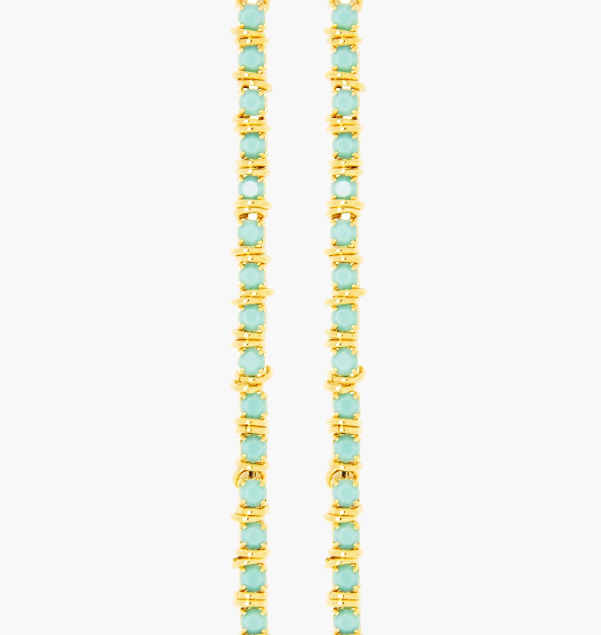 mouttoncollet moutton collet matthieu nicolas bijoux jewelry createurs mode fashion style tendance cristal crystals strass diamant diamond turquoise boheme chic tendance mode moderne qualite galeries lafayette 24S dior gucci or doré belgique france bracelet collier boucles d'oreille boheme chic