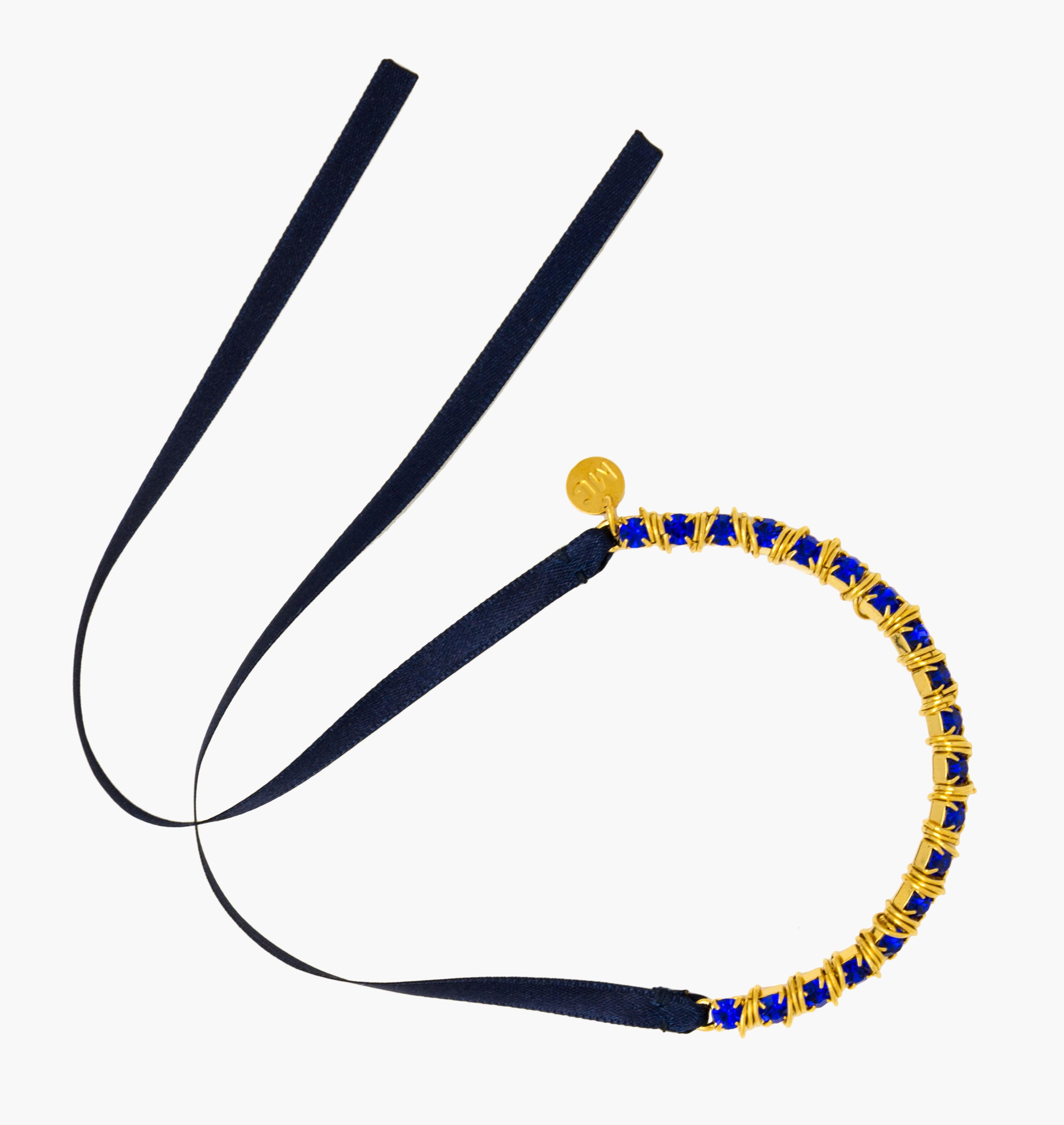 "GOURMANDISES" Jewellery Candle Bracelet - shop.mouttoncollet.com, Bougie Bijou, Bracelet en cristal, coffret Bougie parfumee et bijou cristal swarovski bleu saphire strass, bougie naturelle 100% végétale, boite allumettes, pochon bijou, moutton collet, bougie de createur, bougie de luxe, bougie deco, bougie decoration interieur, chic et elegante, idee cadeau, cadeau de noel femme, bijou femme, cadeau anniversaire, cadeau chic original myjoliecandle myjewelerycandle myjewelcandle cire trudon diptyque baobab