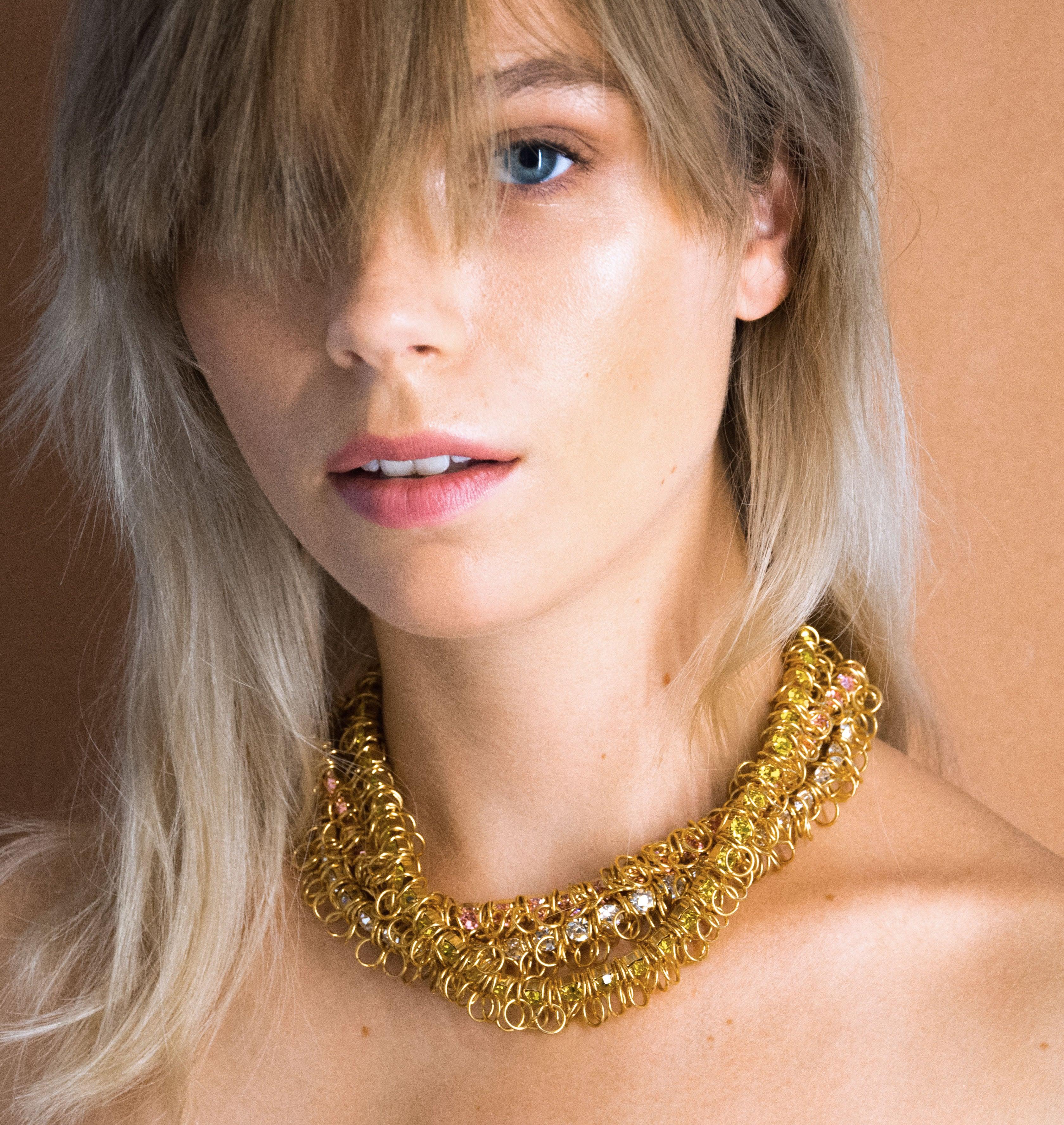 Necklace DISCO Light Rose - shop.mouttoncollet.com