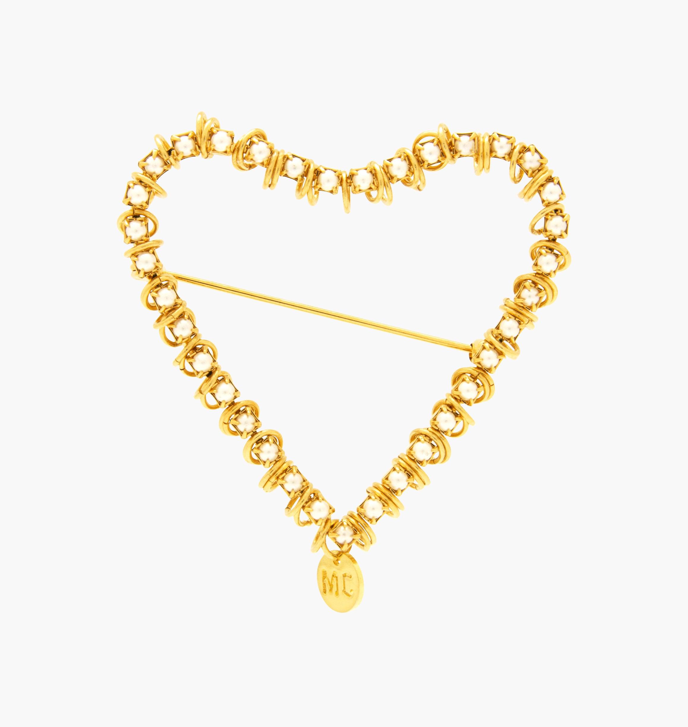 Brooch BIGBISOUS Nacre - shop.mouttoncollet.com, Moutton colleT, Nos broches Coeur BIGBISOUS sont réalisées en bronze dorées à l'or fin, serties de perles nacre et de petits anneaux. Elles seront parfaites pour look moderne et étincelant, broche coeur fantaisie perles nacrées, bijou de mariage mariée, tenue de soiree chic moderne, bijoux de qualité, bijou made in france, bijou fait main,