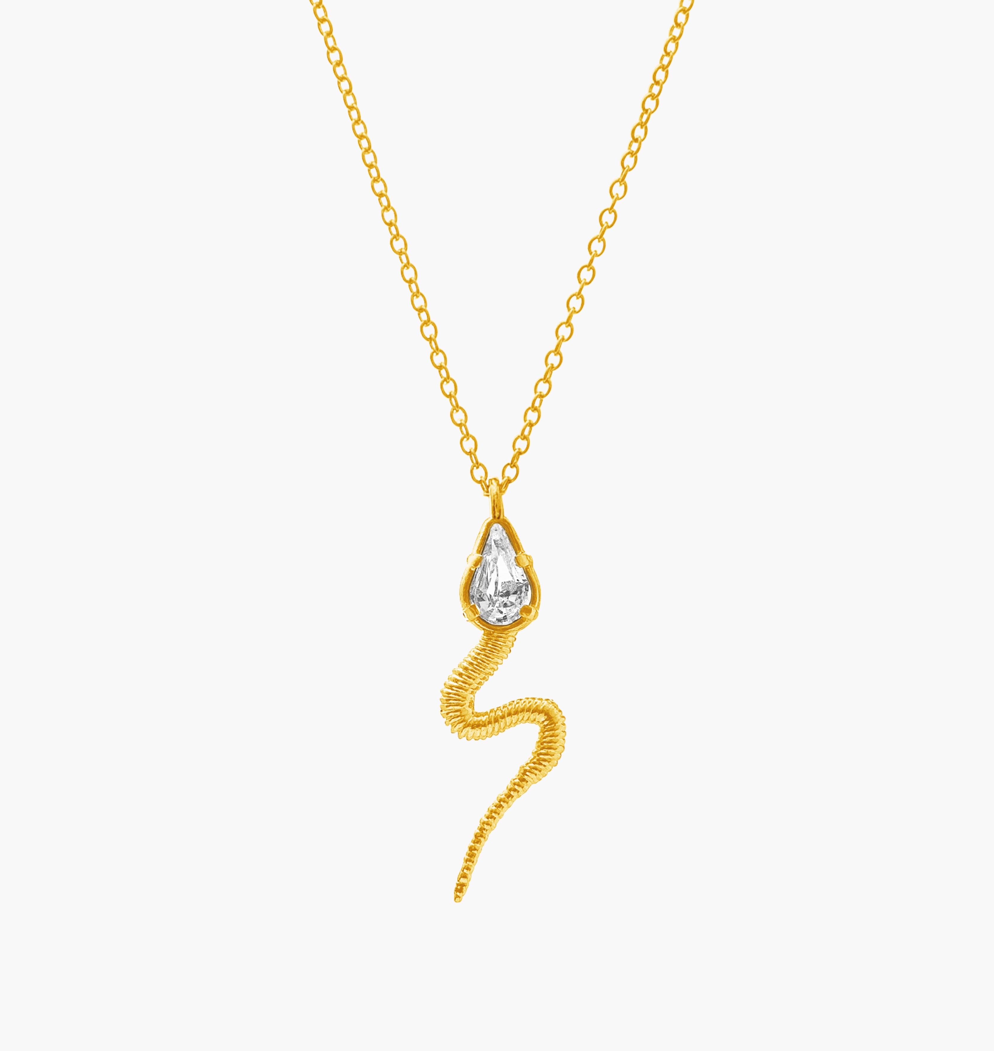 Necklace SNAKY Gold Crystal