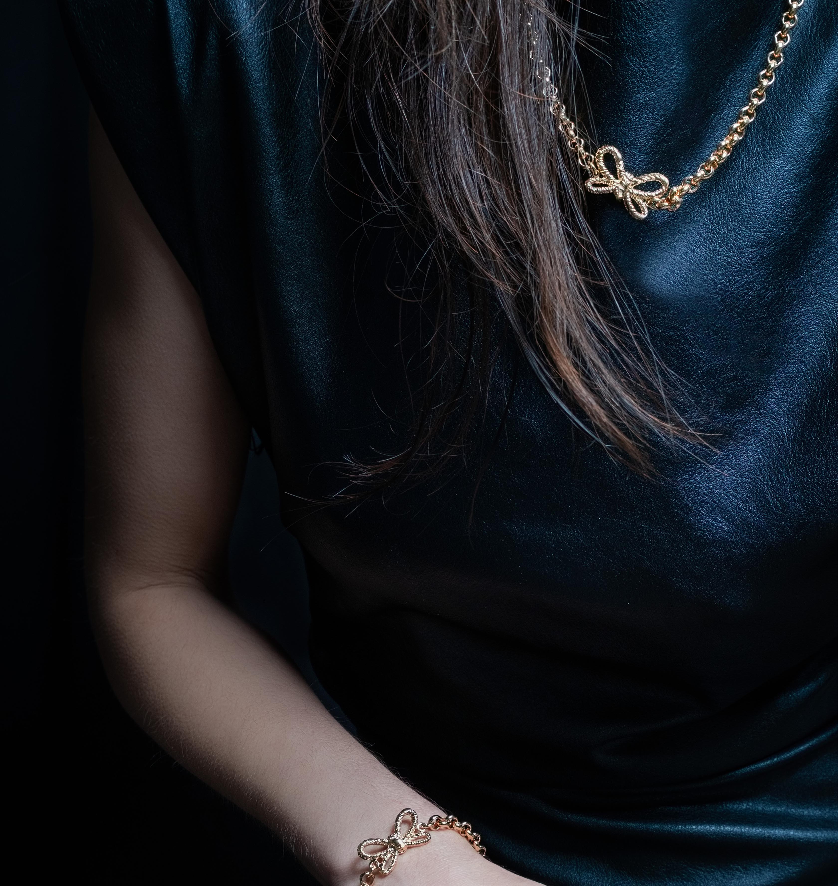 Necklace SMALL BOW TWYST Gold