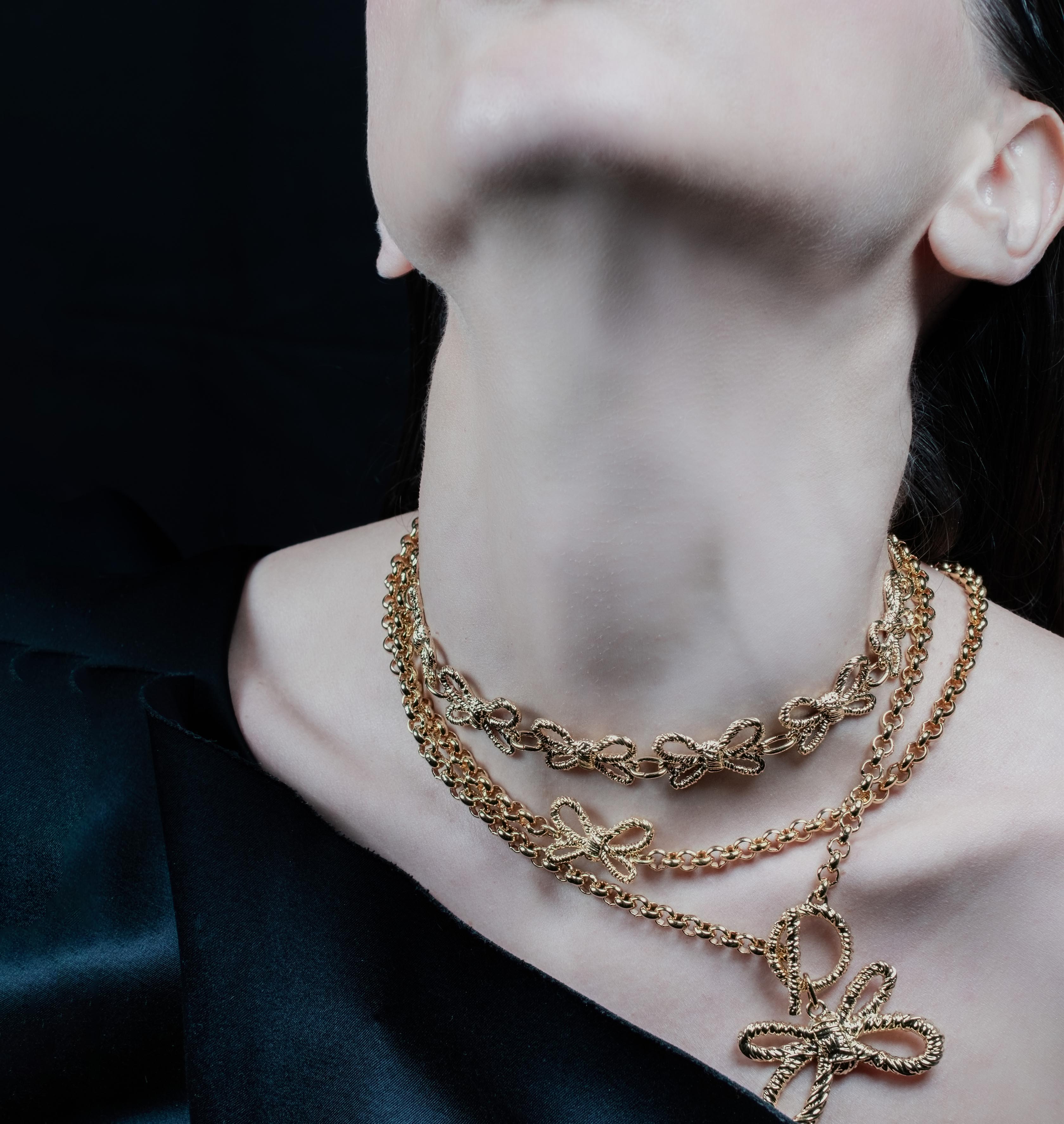 Necklace SMALL BOW TWYST Gold