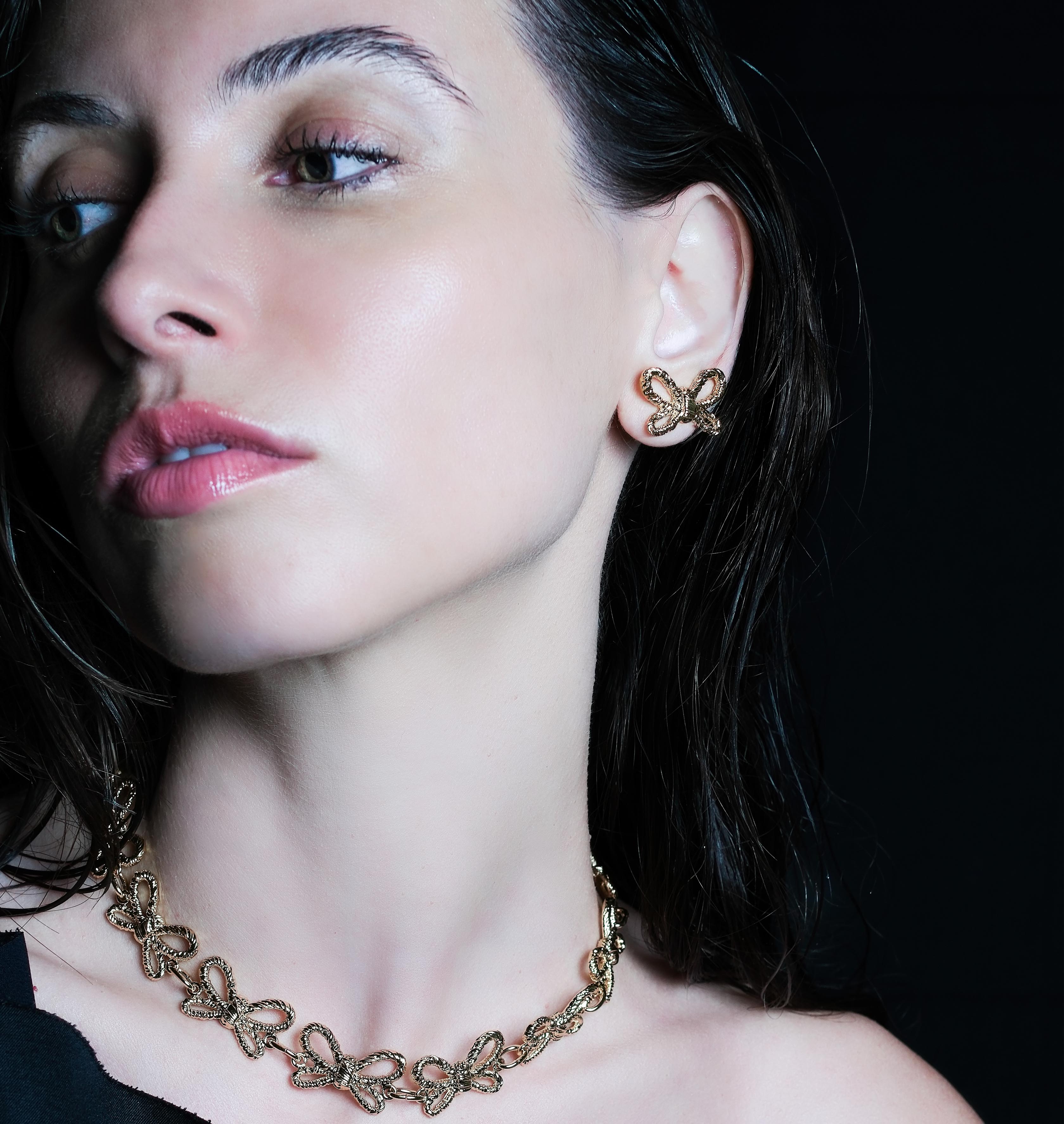 Necklace ALL OVER SMALL BOW TWYST Gold